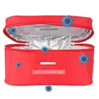 Portable red creativity usb power small household car travel led sterilization storage bag uv disinfection package