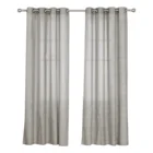 Hot Sale Grey Semi Sheer Curtain Faux Linen Kitchen Curtains Window Curtain