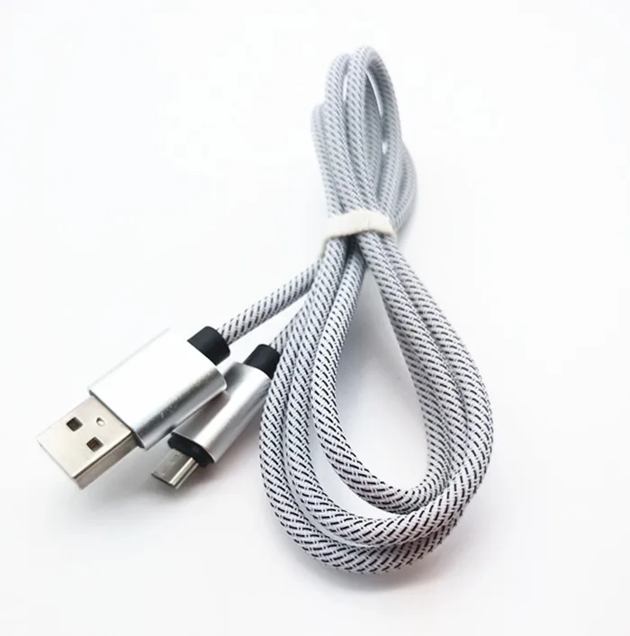 2 meter 2.4a manufacturer custom print braided coiled micro usb cable - ANKUX.COM