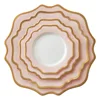 Wholesale pink luxury ceramic gold dinner plates sets porcelain dinnerware sets for wedding