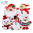 Cartoon appliques embroidered laser cut design embroidery iron on Santa Claus patches christmas