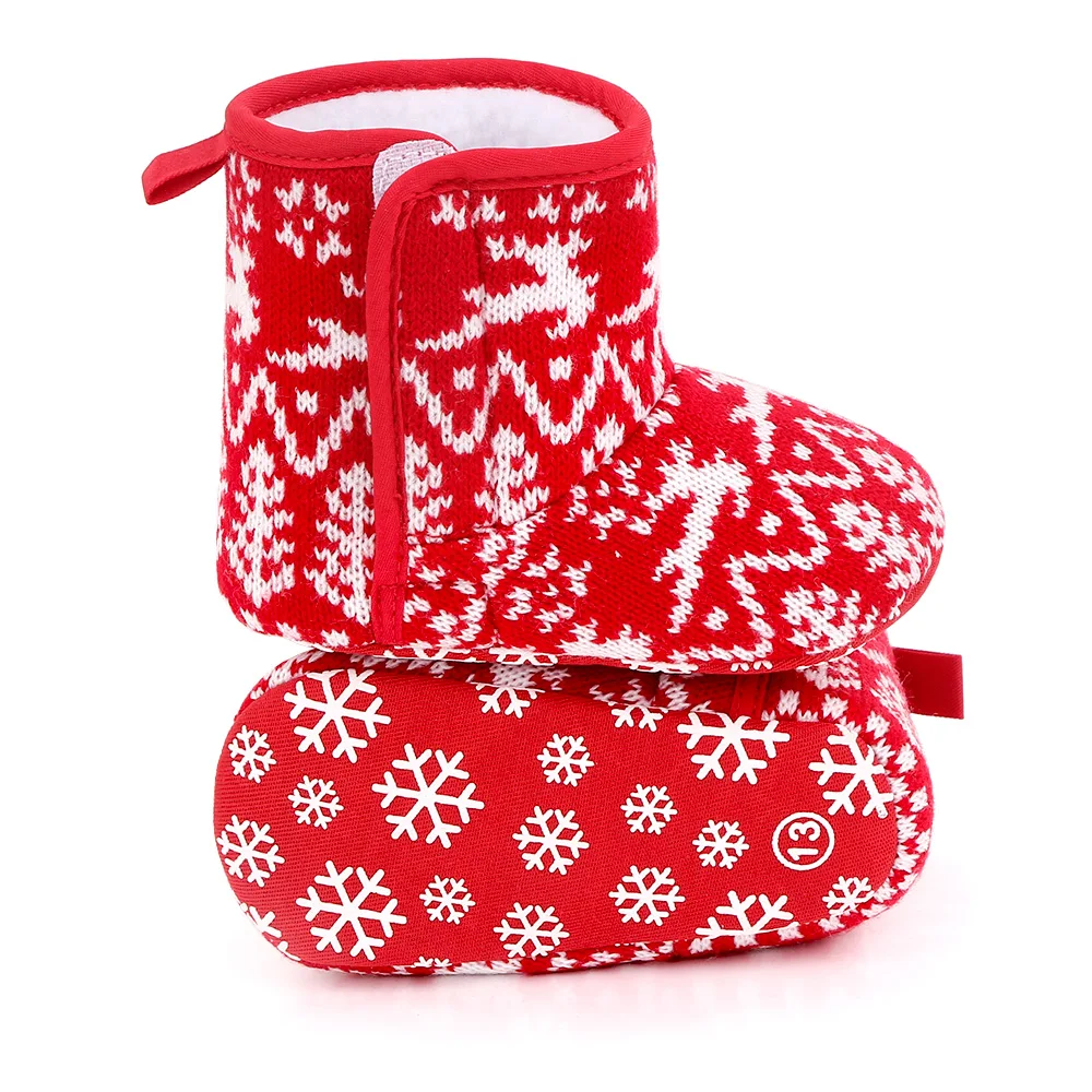 wholesale RED solid Warm Booties Newborn walking Baby Shoes Boots manufacture
