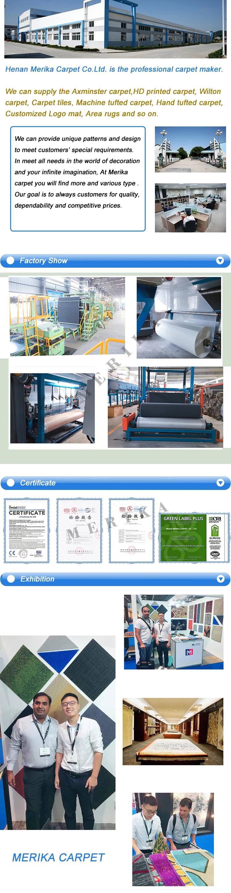 Merika Newly Designed nylon heavy traffic use office carpet