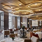 hotel lobby bar colored round ball ceiling hanging beaded glass chandeliers