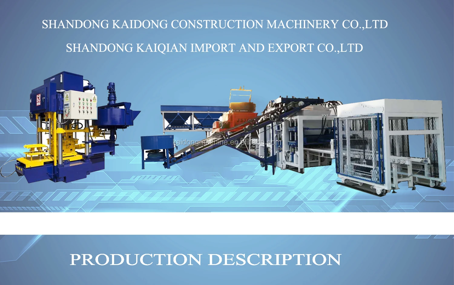 kaidong machinery construction equipment QT8-15 automatic brick making machine for bangladesh india pakistan