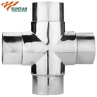 Forged Stainless Steel Equal Four Way Corner Tee Elbow 4 Way Cross Pipe Fitting