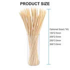 Long Hot Dog Marshmallow Roasting Round Bamboo Stick For Barbecue