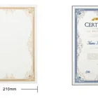 Gold Foil Hot Stamping A4 Award Degree Certificate Printing Paper