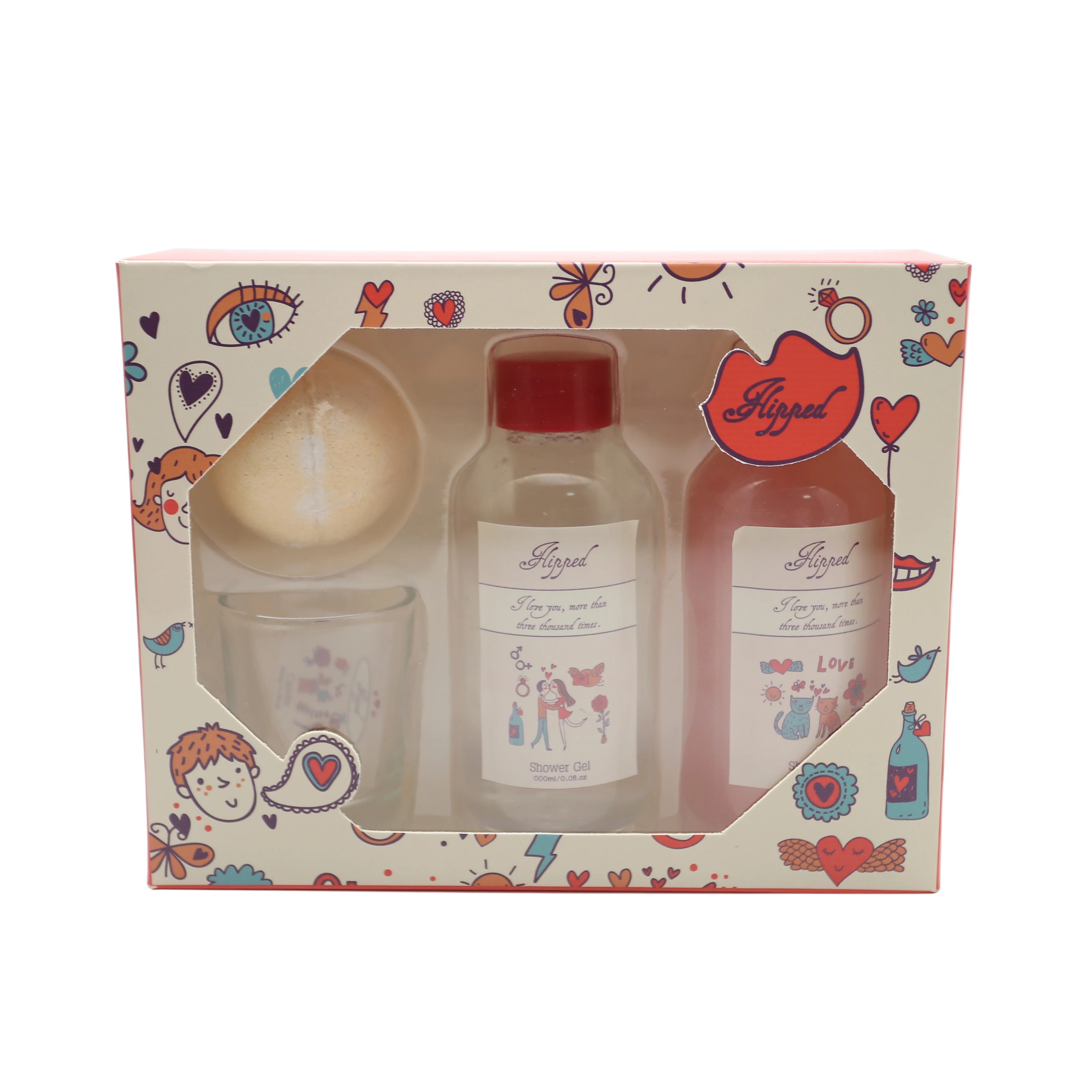 pink high heels body spa wash care product gift set bath