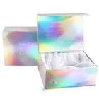 Fancy Design Hologram Paper Laser Printing Gift Packaging Box With Insert Shoe Wallet Clothing Magnetic Box