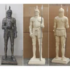 Antique Vintage Medieval Armor Warriors Figure Statue Hotsale Resin Armor Knight Statues