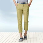 Khaki New Fashion Trousers Khaki Men's Workwear Cropped Trousers