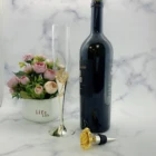 Wine Vacuum Stopper Bottle Wholesale Metal Gold Rose Wine Vacuum Stopper Wedding Decorative Wine Cork Bottle Stopper