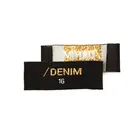 End Fold Gold Thread Yarn Satin Woven Collar Neck Size Labels For Clothing