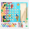 2019 Wooden Montessori Educational Wood Toy Board Magnetic Fishing Game Interactive Party Play Game for Children