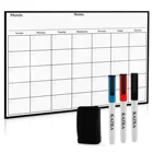 DIY Fridge Magnet Refrigerator Magnetic Dry Erase Whiteboard Calendar with 3 Thin Writing Markers and Large Eraser