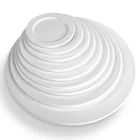Restaurant Supplier 100% Melamine Party Dinner Plate, Cheap Bulk Stock White Dessert Plates Sets Dinnerware
