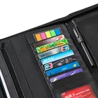 Leather Business Portfolio Compendium A4 Pu Notepad Zippered Conference Folder