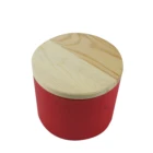 Red Tube Low Price Red Foil Lined Paper Tube With Wood Lid For Food