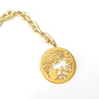 Small Round Custom Handing Chain Embossing Metal Tag Embossed