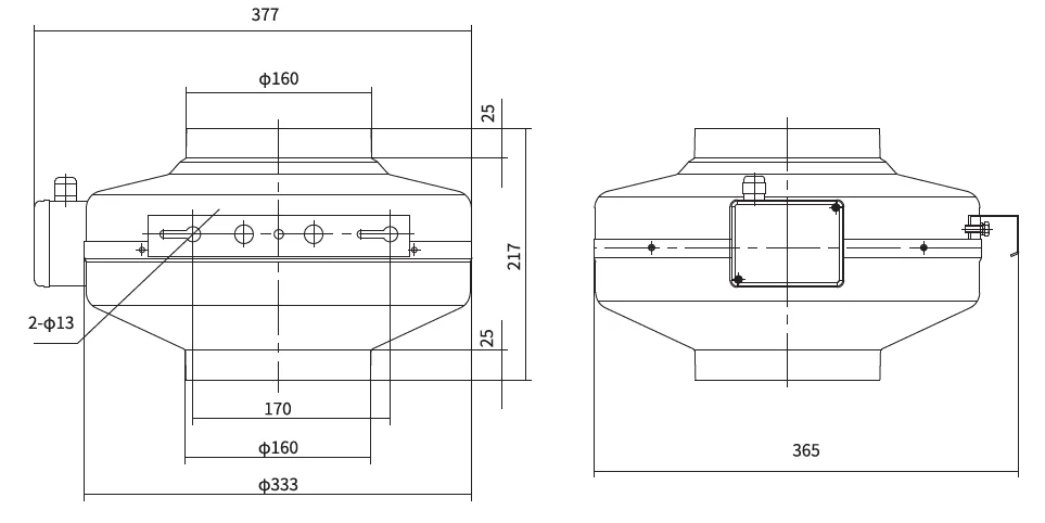 Centrifugal Fan, 150mm, 160mm, Inline - detail 6