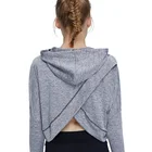 Factory direct price sexy short ladies sweater women pullover hoodie sport sweat shirt