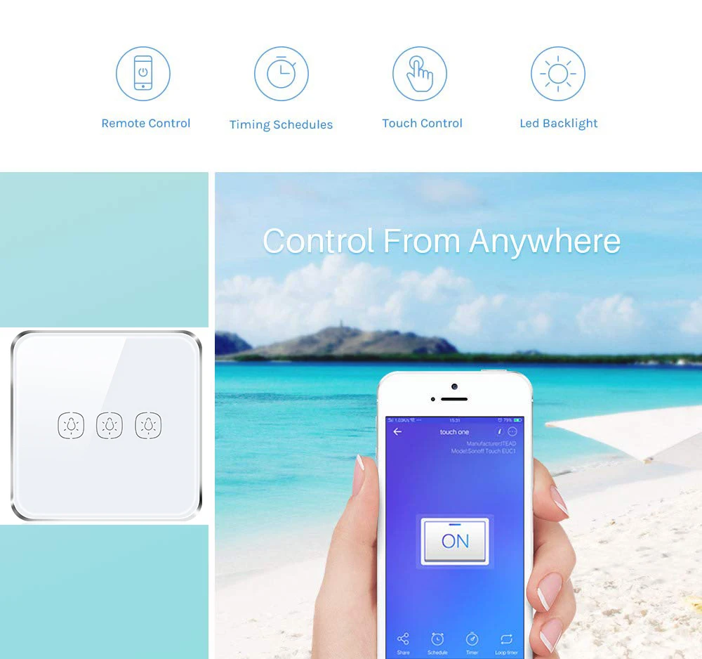 Smart Life Dimmer Touch Screen ZigBee Switches For Home Automation - ANKUX.COM