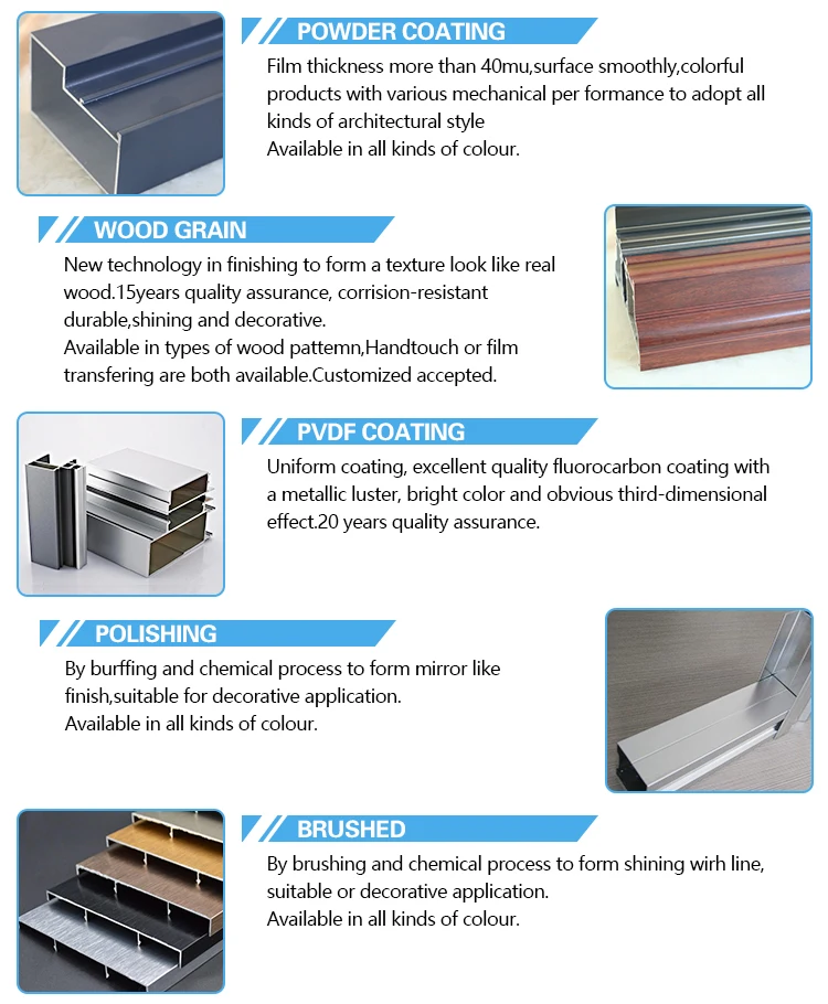 Custom Size Sliding Windows Aluminum Extruded Profiles
