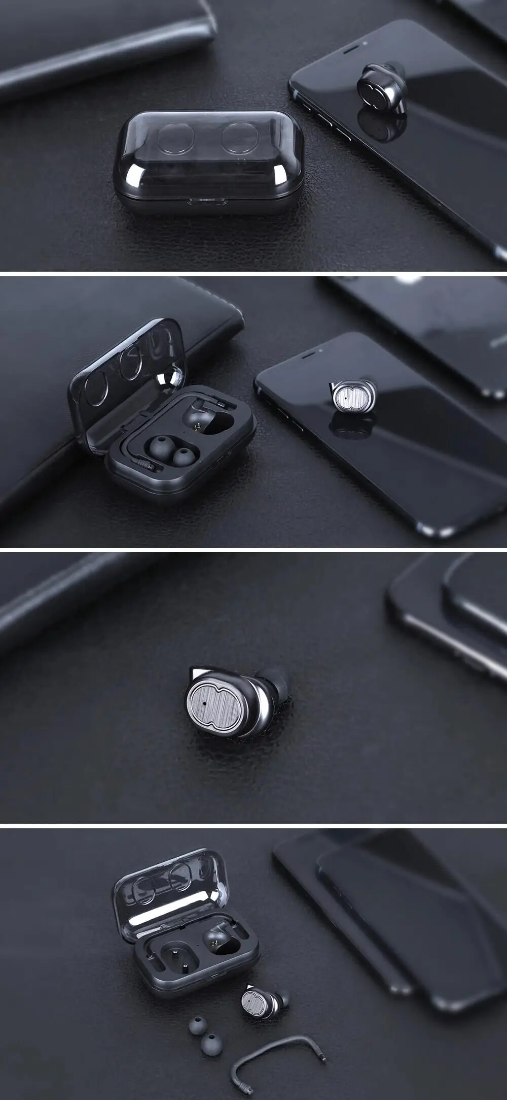2019 hot selling TWS-X6 noise cancelling single earphone touching control wireless earbud with charging case - ANKUX.COM