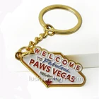 Custom High Quality Company Name Clear 2d Keychain For Sale