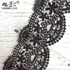 White Cotton Flower Embroidery Chemical Trimming Lace