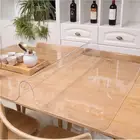 Plastic Table Cover Pvc Table Cloth Customized Cheap Clear Plastic Table Cover Protector PVC Table Cloth Roll Tablecloth
