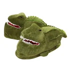 Slippers Animal Fluffy Crocodile Shape Slippers Funny Plush Animal Slippers Warm Woman Indoor Slippers