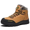 Retail Sell Brown Fur Padded Military Waterproof Men Winter Hiking Boots