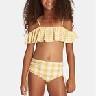 Top Selling Swimsuit Girls Ruffle Thong Bikini Wholesale Kids Bikini China Factory