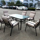 Dinning Set Glass Dinner Table Set Outdoor Outdoor Patio Dinning Table Set Glass Dinner Table Padded Patio Set