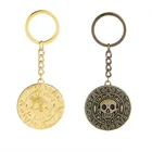 pirates of the caribbean movies high end gold coin keychain