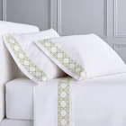 china white cotton custom king size printed 4 pcs bed linen bedding set hotel / ropa de cama