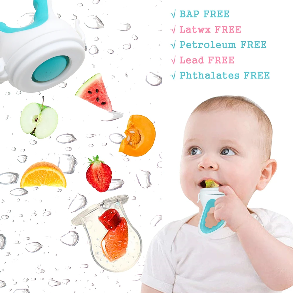 BPA Free Baby Teether Silicone Baby Fruit Feeder Pacifier Fresh Food Popsicle Teething Popsiclesicle manufacture