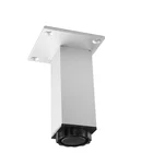 Aluminum Alloy Black Color Adjustable Square Tube Cabinet Bottom Support Sofa Leg