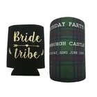 Customized Logo Neoprene Beer Bottle Holder Neoprene Drink Glass Cup Holder Insulator Folding Can Cooler Manufacturer