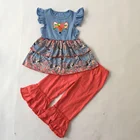 2019 Baby girls fall clothing kids boutique foxes printed design fashion outfits clothes sets
