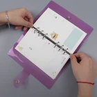 A5/A6/A7 transparent colored planner file folder mini pvc 6 metal ring binder