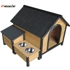 Wholesale factory cute outdoor wooden dog kennel house for sale