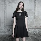 OPQ-320 PUNK RAVE Palace Vintage Gothic Dress Embroidered Short Sleeve Dress