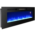 60" modern artificial flame wall mounted electric fireplace insert indoor remote control