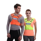 LED outdoor breathable sport safety vest reflective flashing running cycling vest