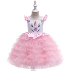 Popular Girls Unicorn Tutu Dress Kids Boutique Costume Party Princess Dresses