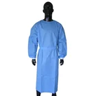 disposable Non woven SMS Hospital surgical Patient Gowns Lab Coat