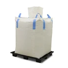 fork truck lifting one ton jumbo bag PP woven bulk bags used for storage